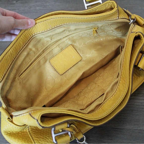 Vintage Fossil Yellow Y2K Shoulder Bag - Picture 4 of 9